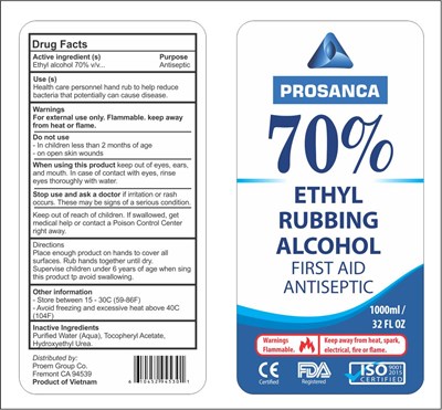 77838 116 ETHYL 1000 mL    70 percent Rubbing Alcohol